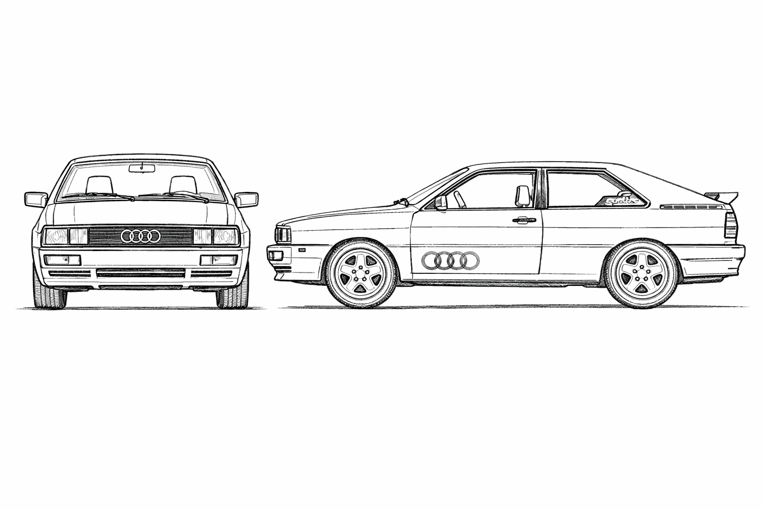 nákres automobil Audi Quattro 1980 COBI | Cobishop.cz