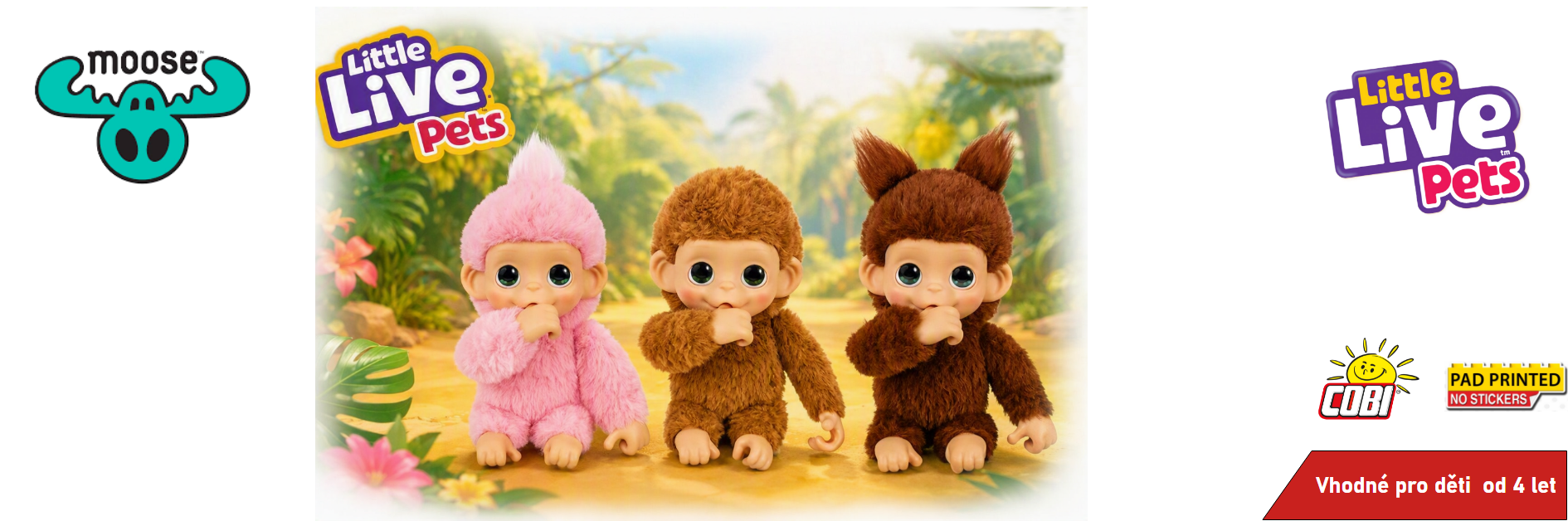 banner Mini opičky Litle Live Pets | Cobishop.cz