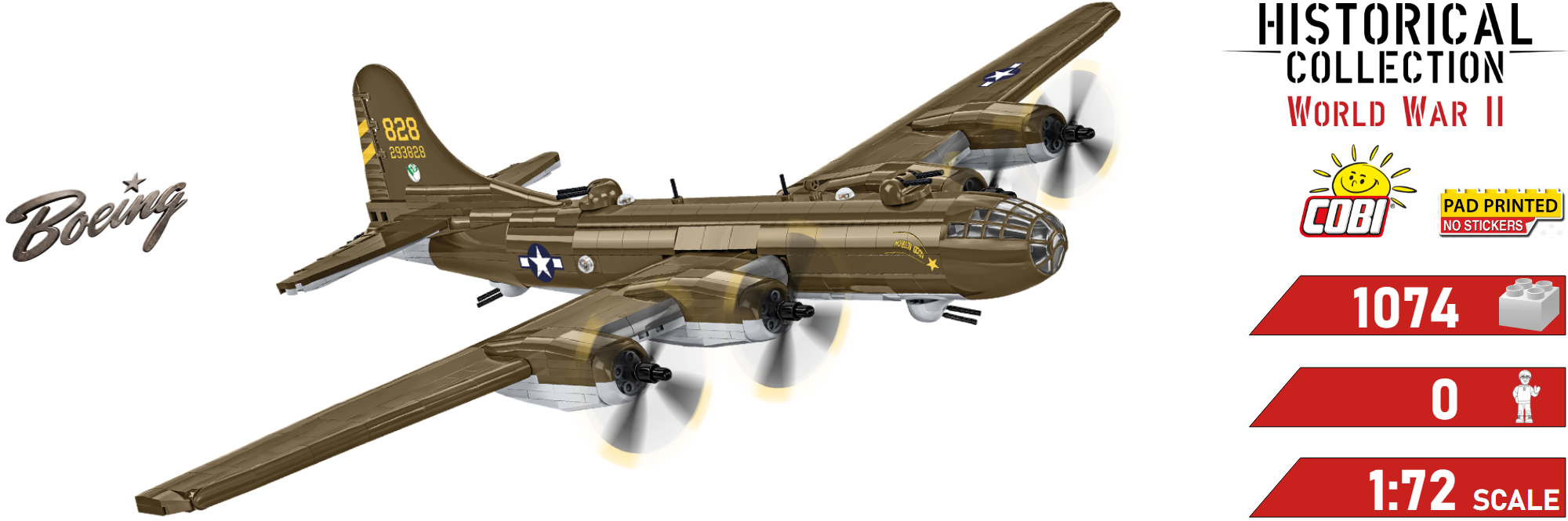 Sestavená stavebnice letadla B-29 COBI 5774