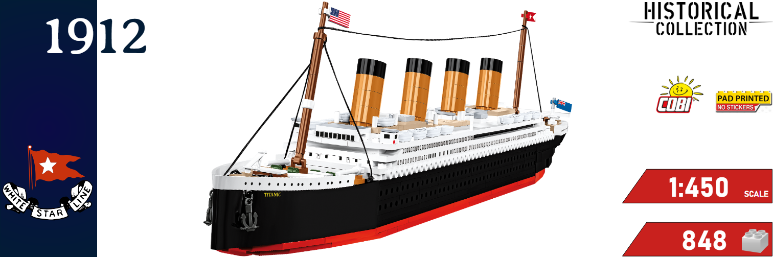 Náhled na sestavenou stavebnici lodě TITANIC 