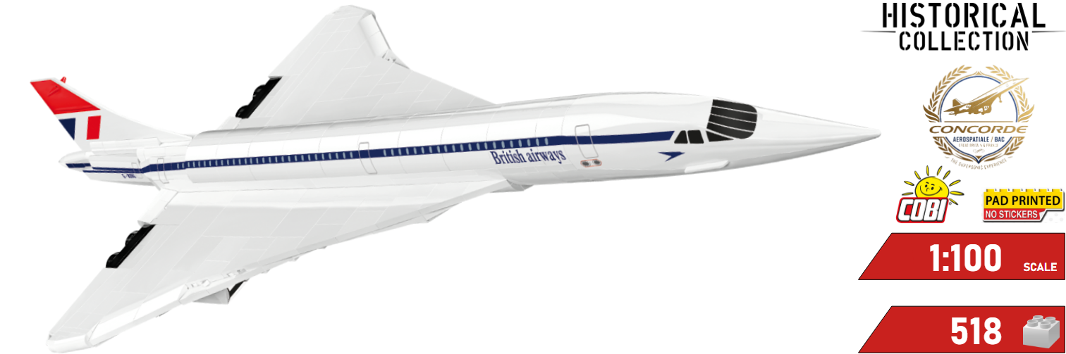 Letadlo Concorde G-BBDG COBI 1689