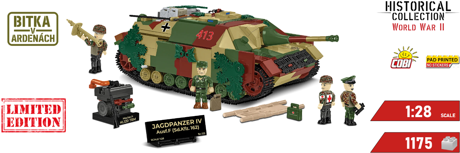 Stavebnica nemecký stíhač tankov Jagdpanzer IV COBI 2667 | Cobishop.cz