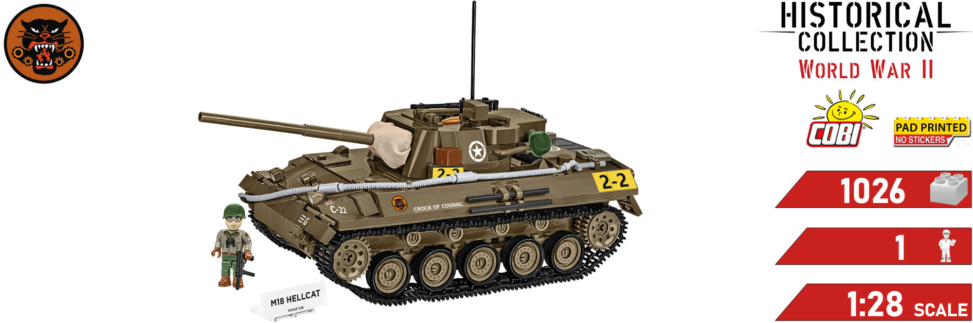 Stavebnice tanku M18 Hellcat COBI 2679