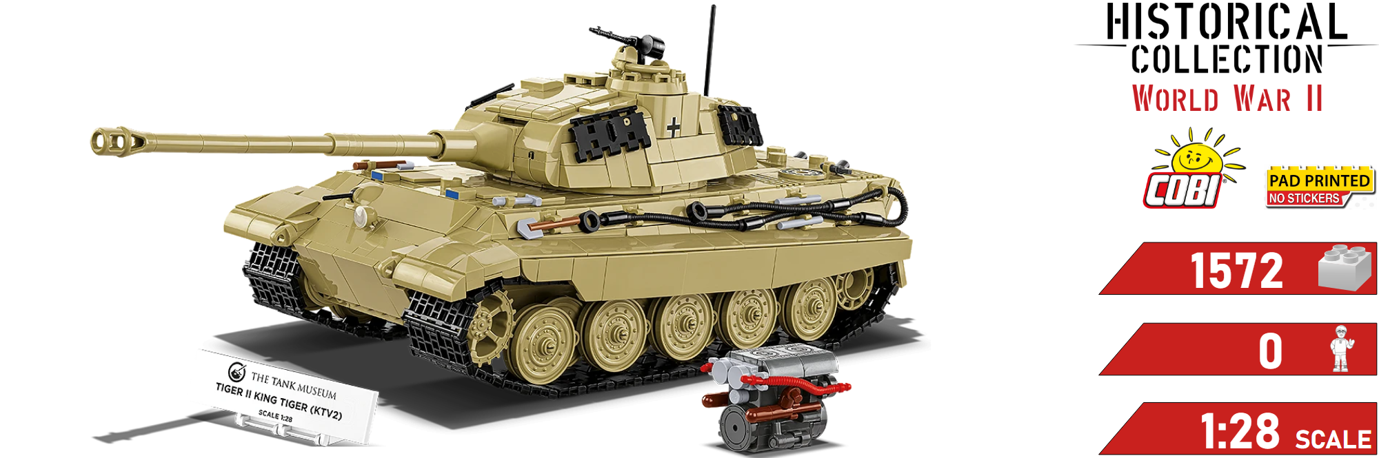 Sestavený model tank Tiger II COBI 2686