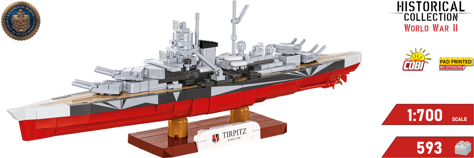 Stavebnice německé bitevní lodě Tirpitz COBI 4853