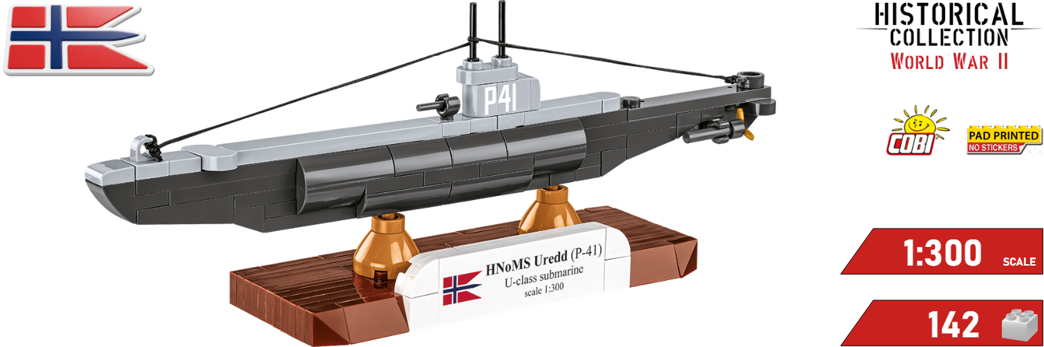 Nórska ponorka HNoMS UREDD Cobi 4861 zostavený model