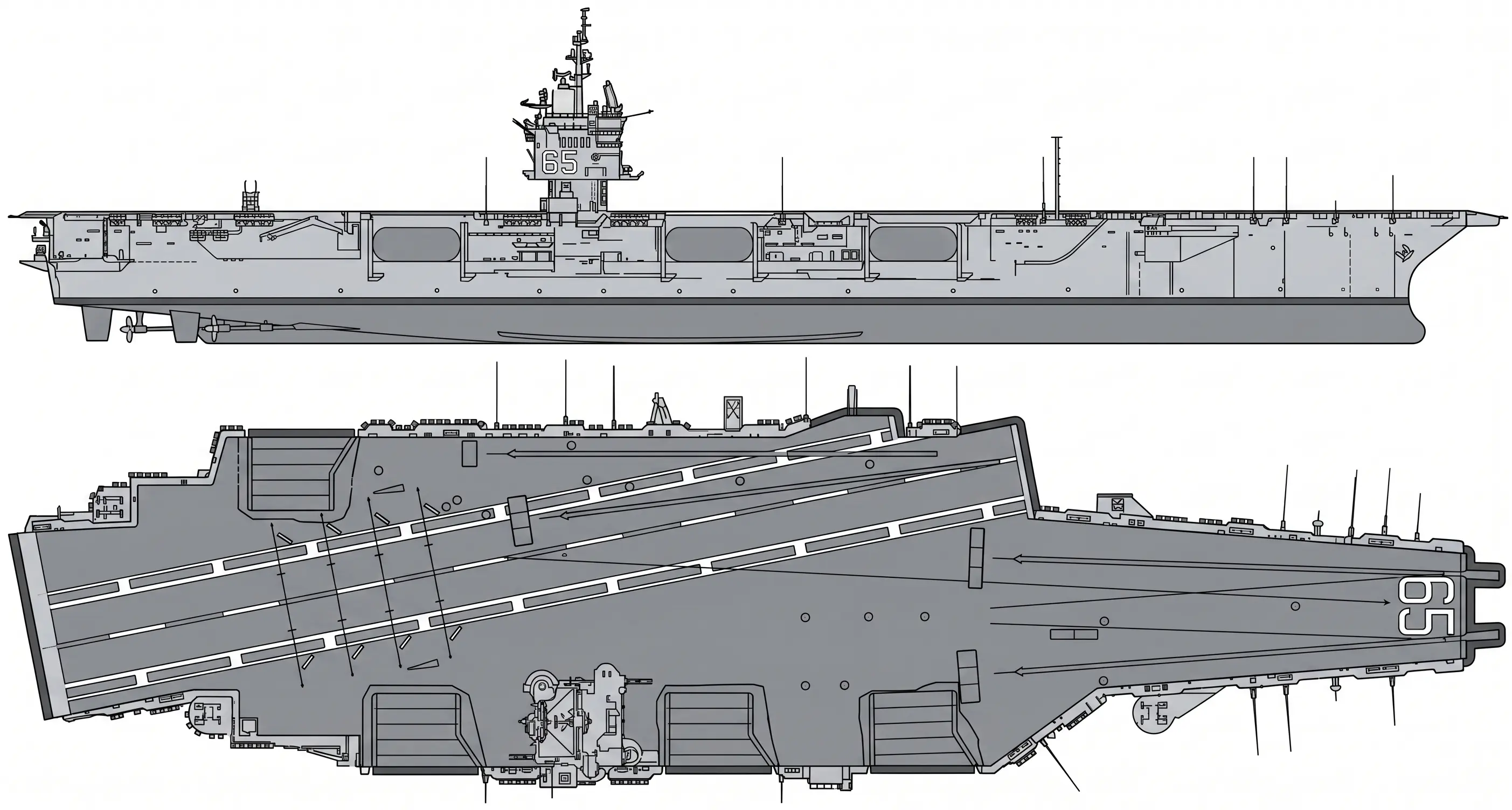 Schéma lodě USS Enterprise CVN-65 COBI 4869