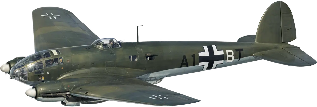 Pohled na skutečné letadlo Heinkel HE 111