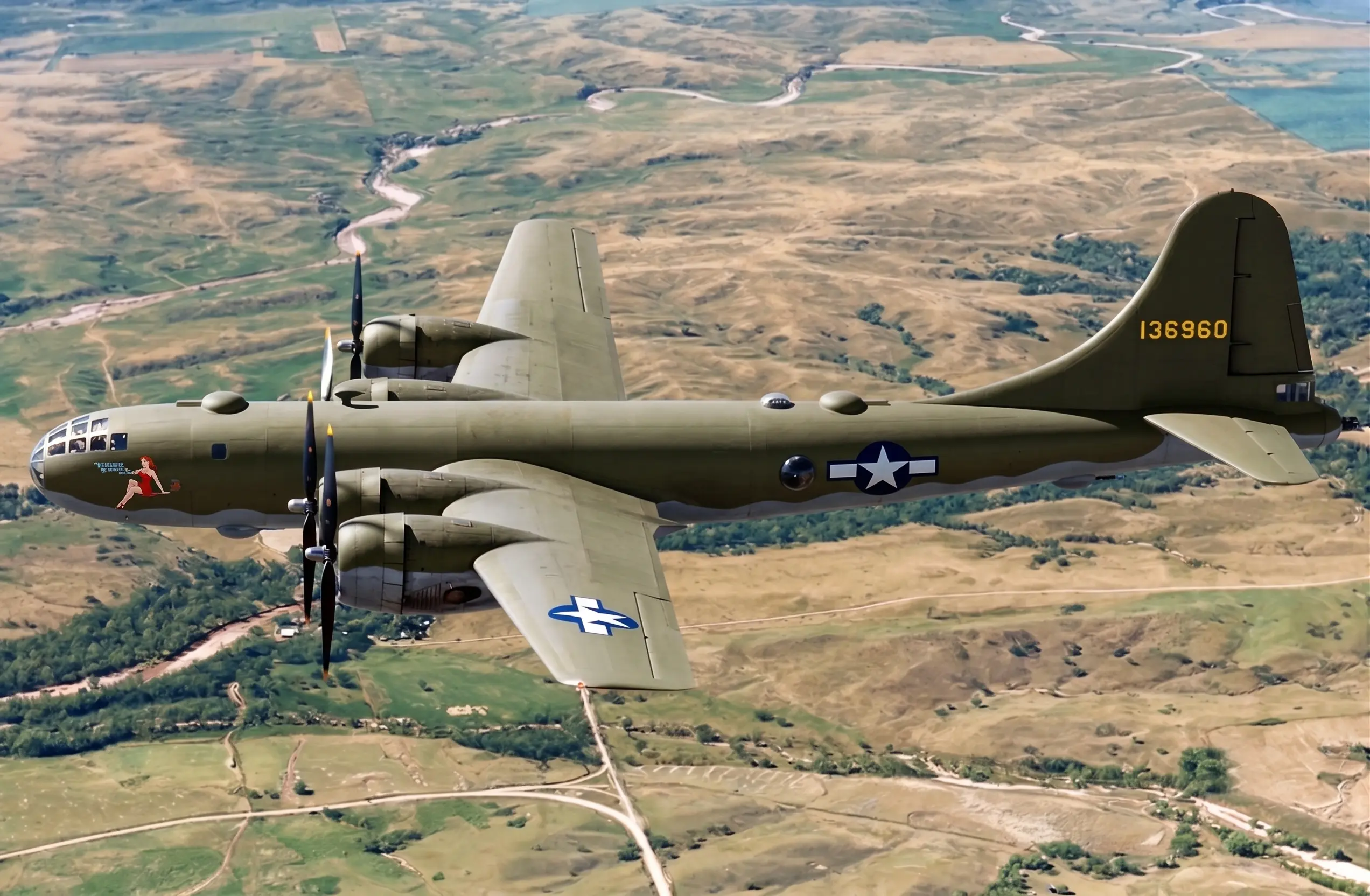 letící B-29 Superfortress COBI 5774