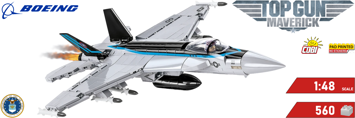 Bausatz des amerikanischen trägergestützten Jagdflugzeugs F/A-18E Super Hornet COBI 5805A | COBIshop.cz