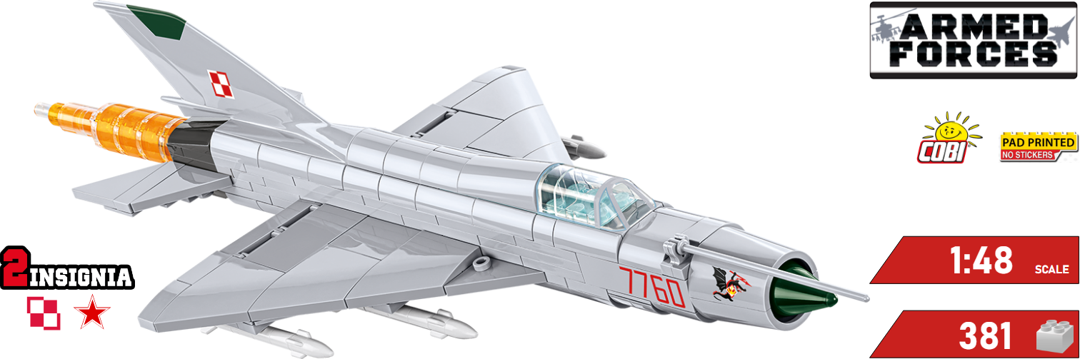 Bausatz des Jagdflugzeugs MiG-21 MF COBI 5918 | Cobishop.cz