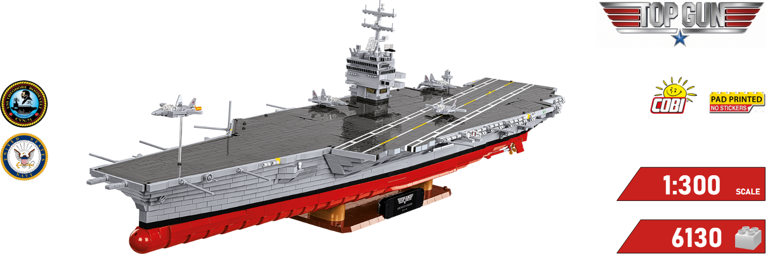 Bausatz des US-amerikanischen Flugzeugträgers USS Theodore Roosevelt COBI 5922
