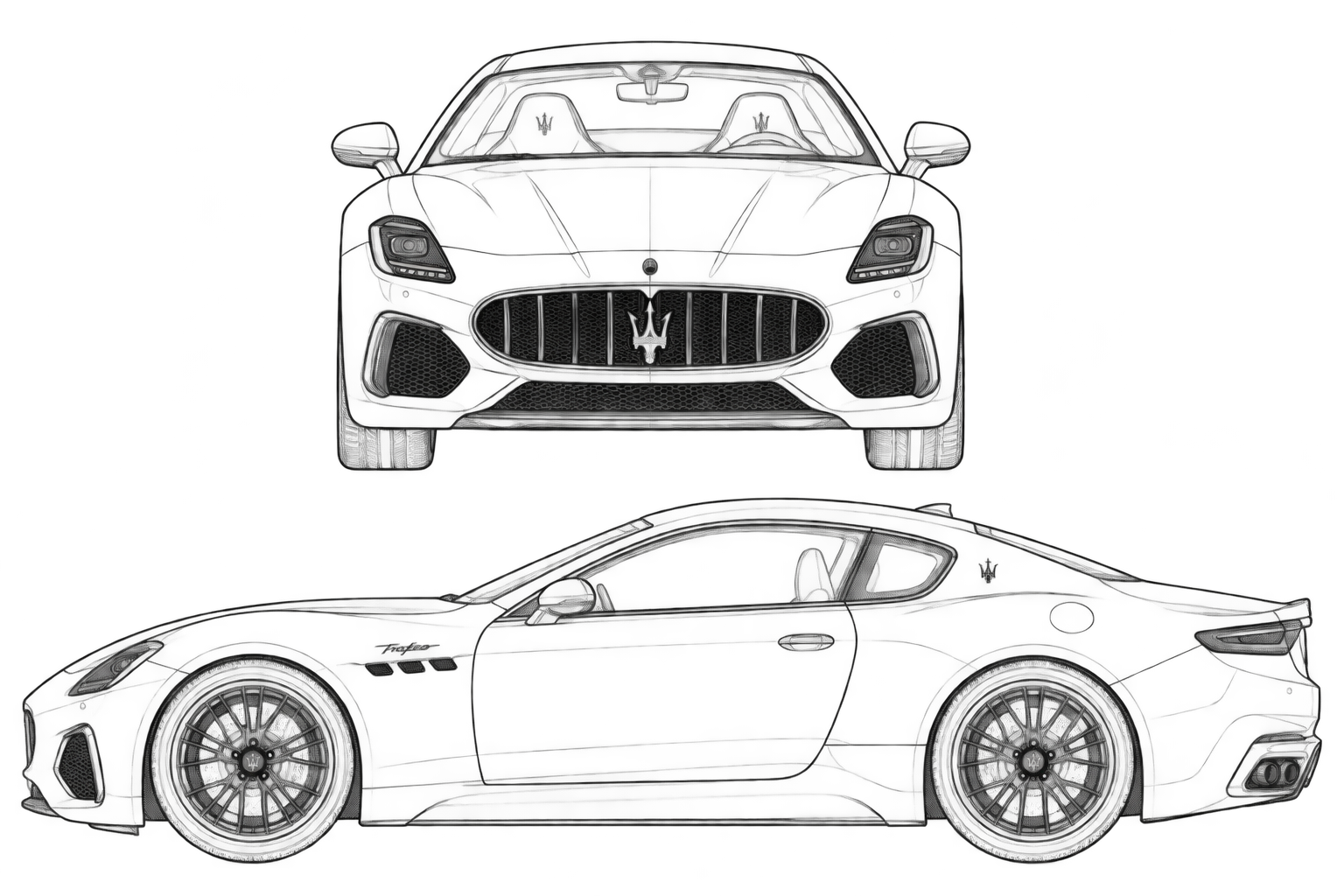nákres vozu Maserati GranTurismo Trofeo COBI 24577 | Cobishop.cz