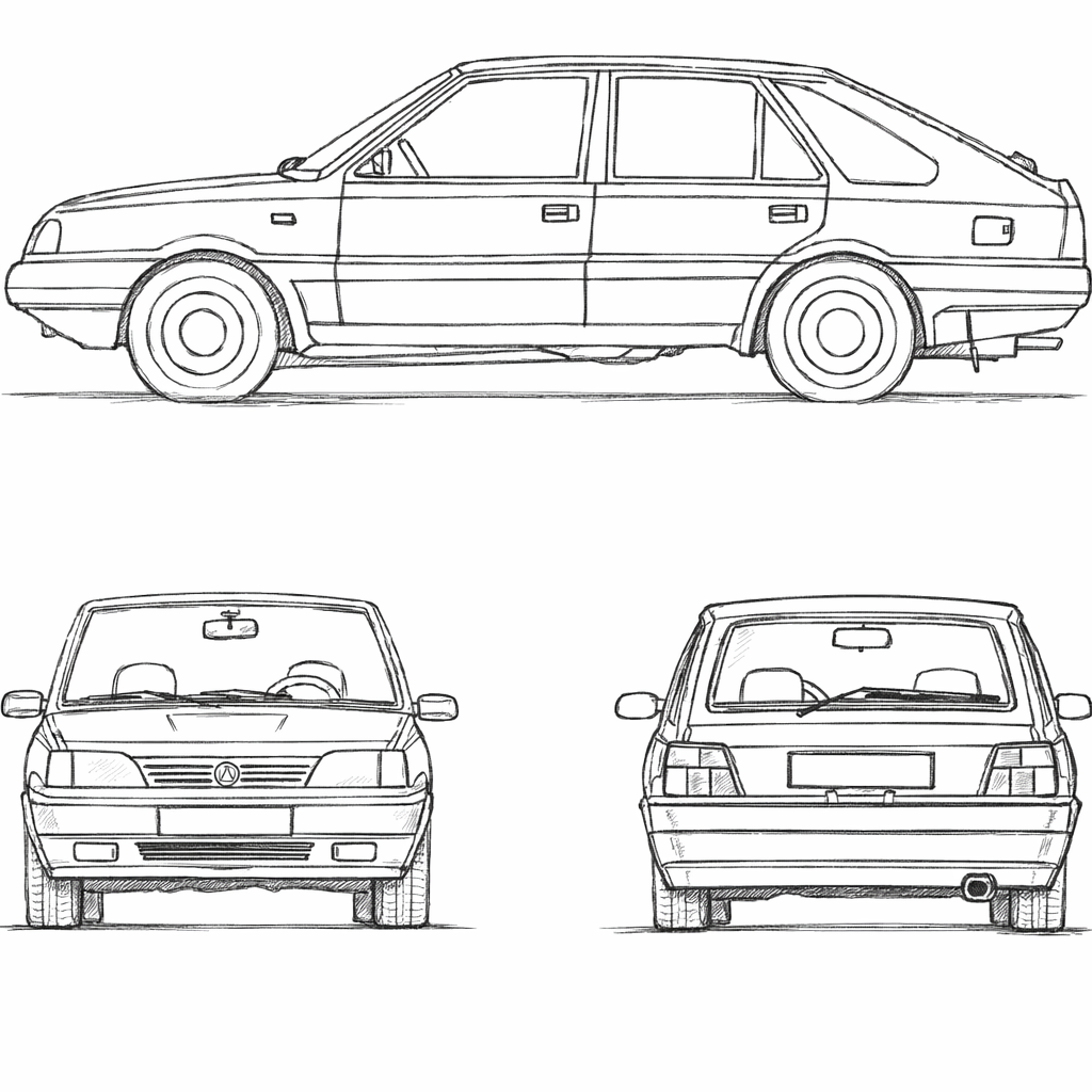 Nákres automobilu Polonez 1,6 Caro COBI 24589 | Cobishop.cz