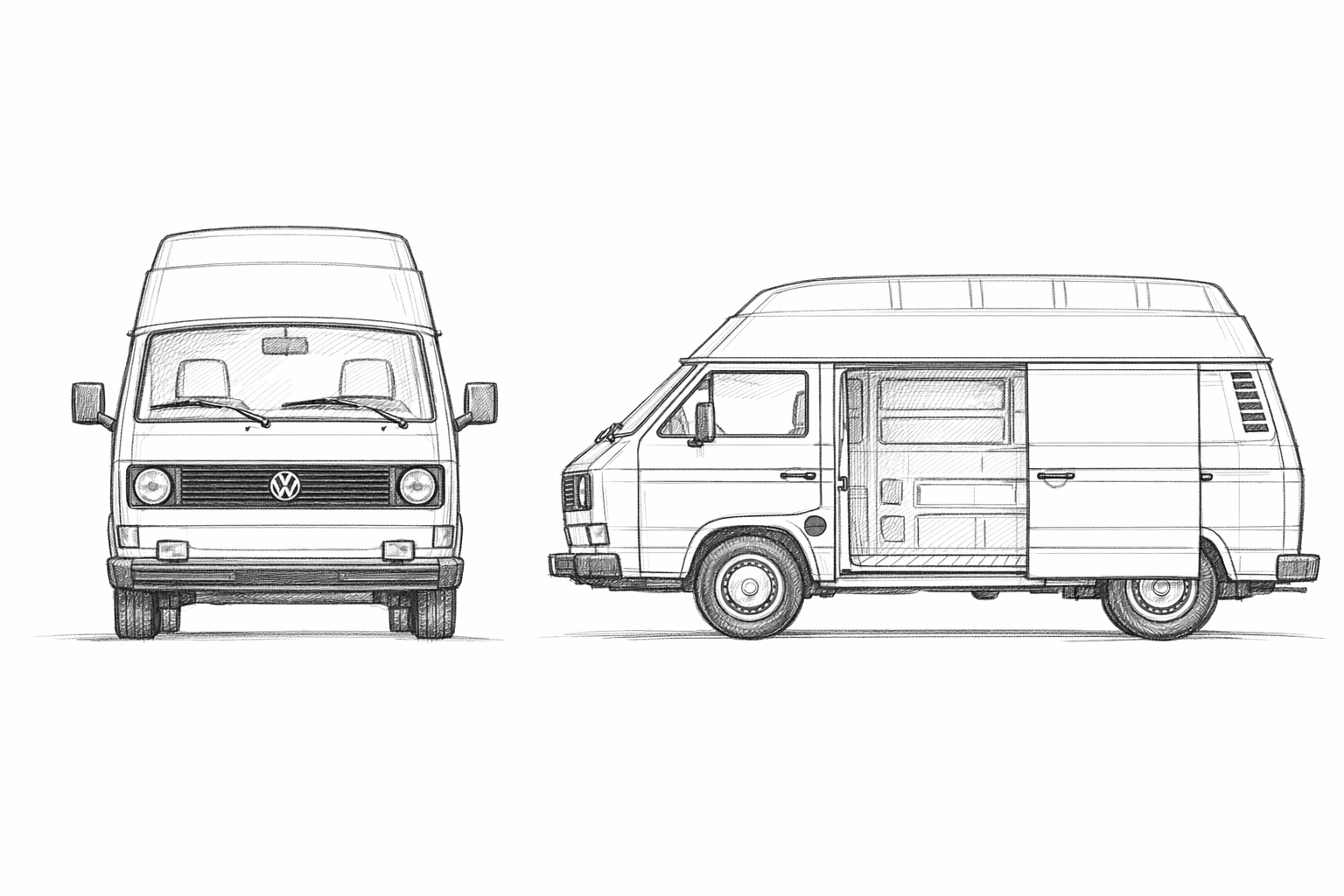 VW T3 Camper Van drawing COBI 24638 | Cobishop.cz