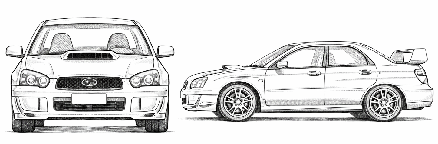 nákres Subaru Impreza WRX COBI 24648 | Cobishop.cz