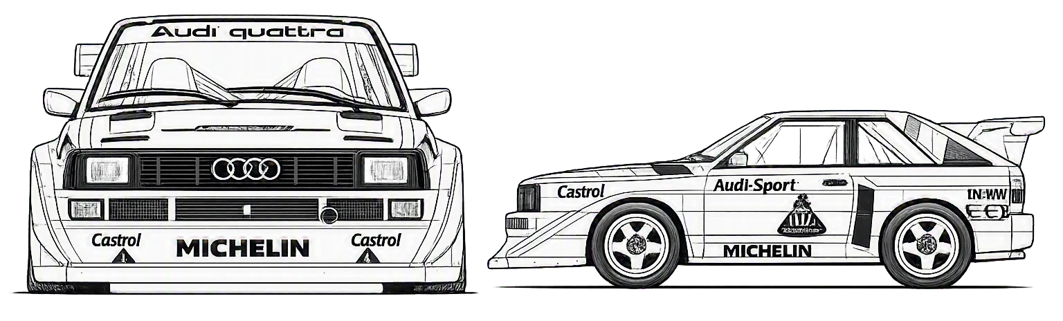 nákres vozu Audi Sport Quattro S1 E2 COBI 24667 | Cobishop.cz