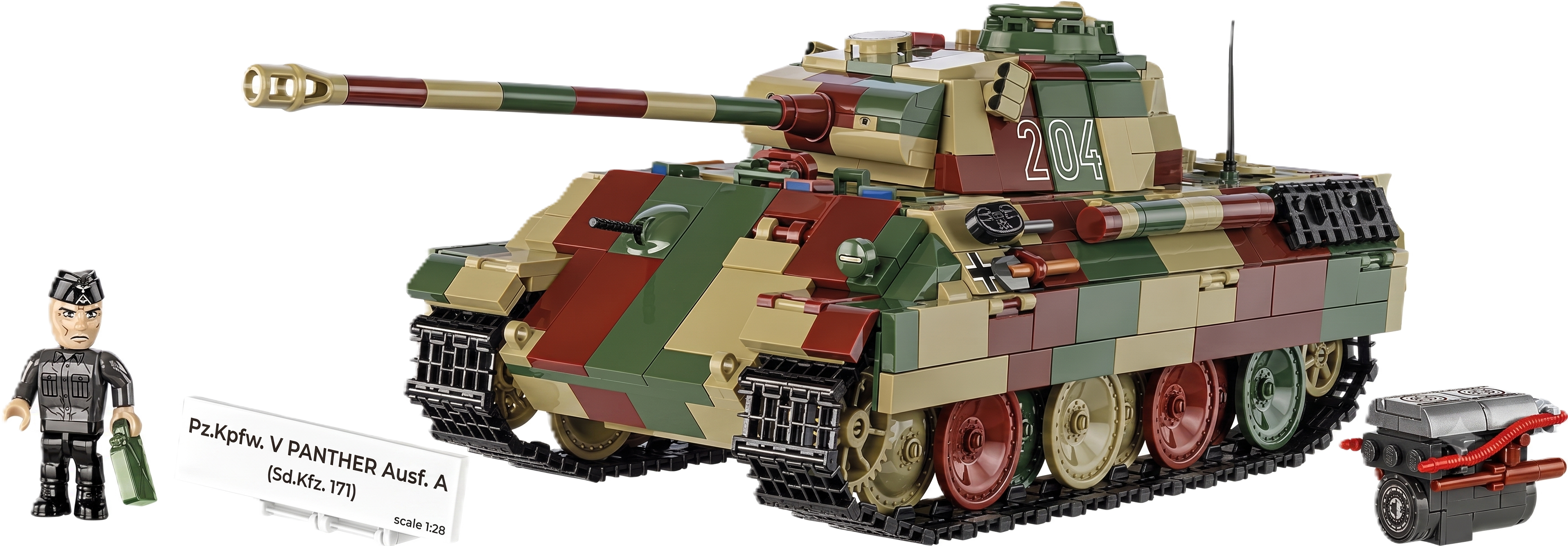 Sestavená stavebnice tanku Panther COBI 2564
