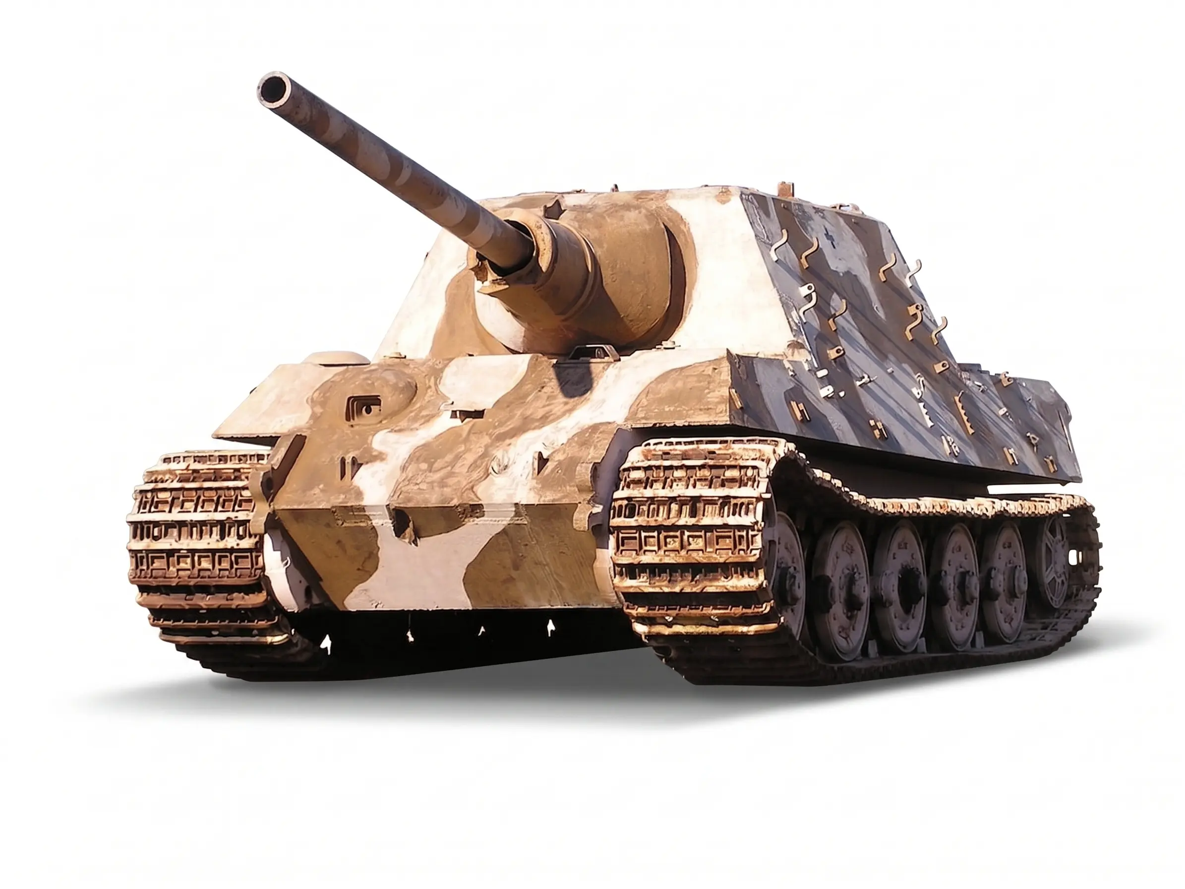 Boční přední pohled na německý tank Jagdtiger COBI 2674