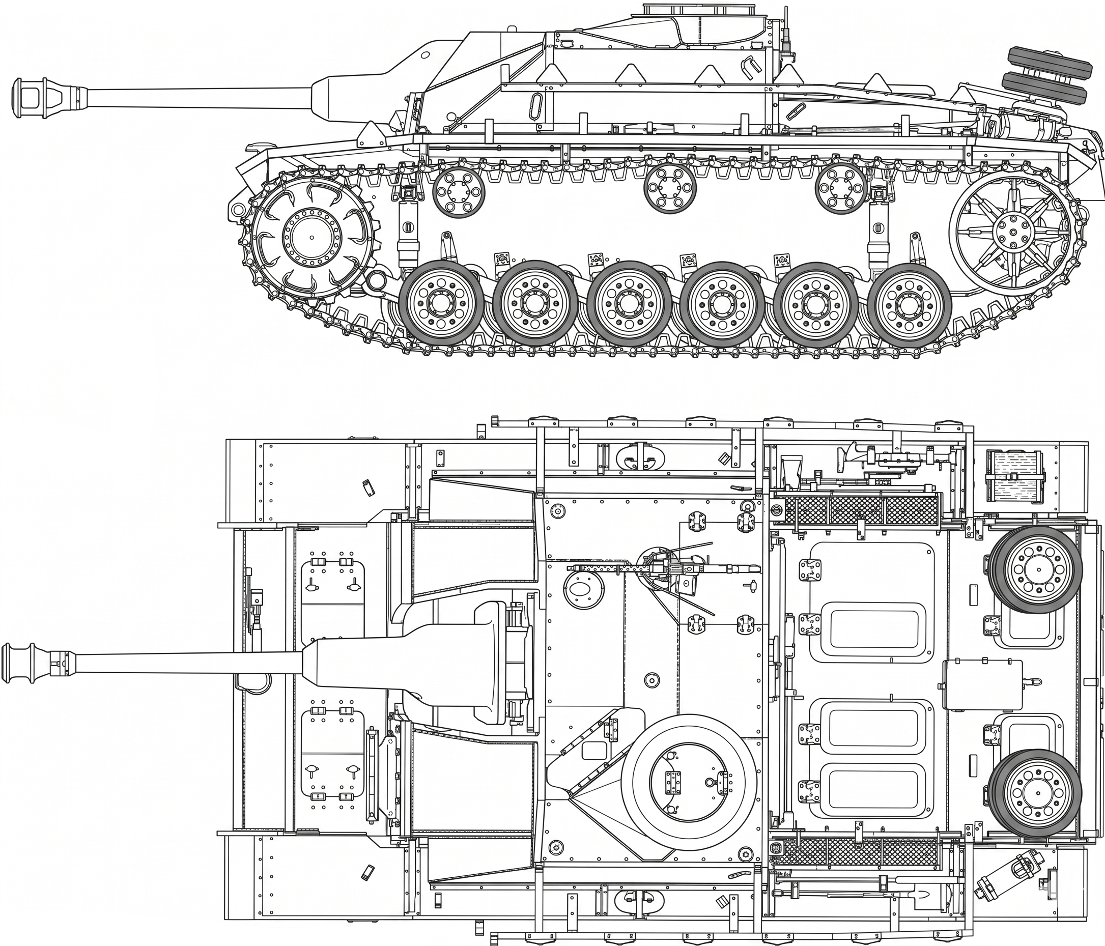 Nákres tanku Sturmgeshütz III COBI 2676