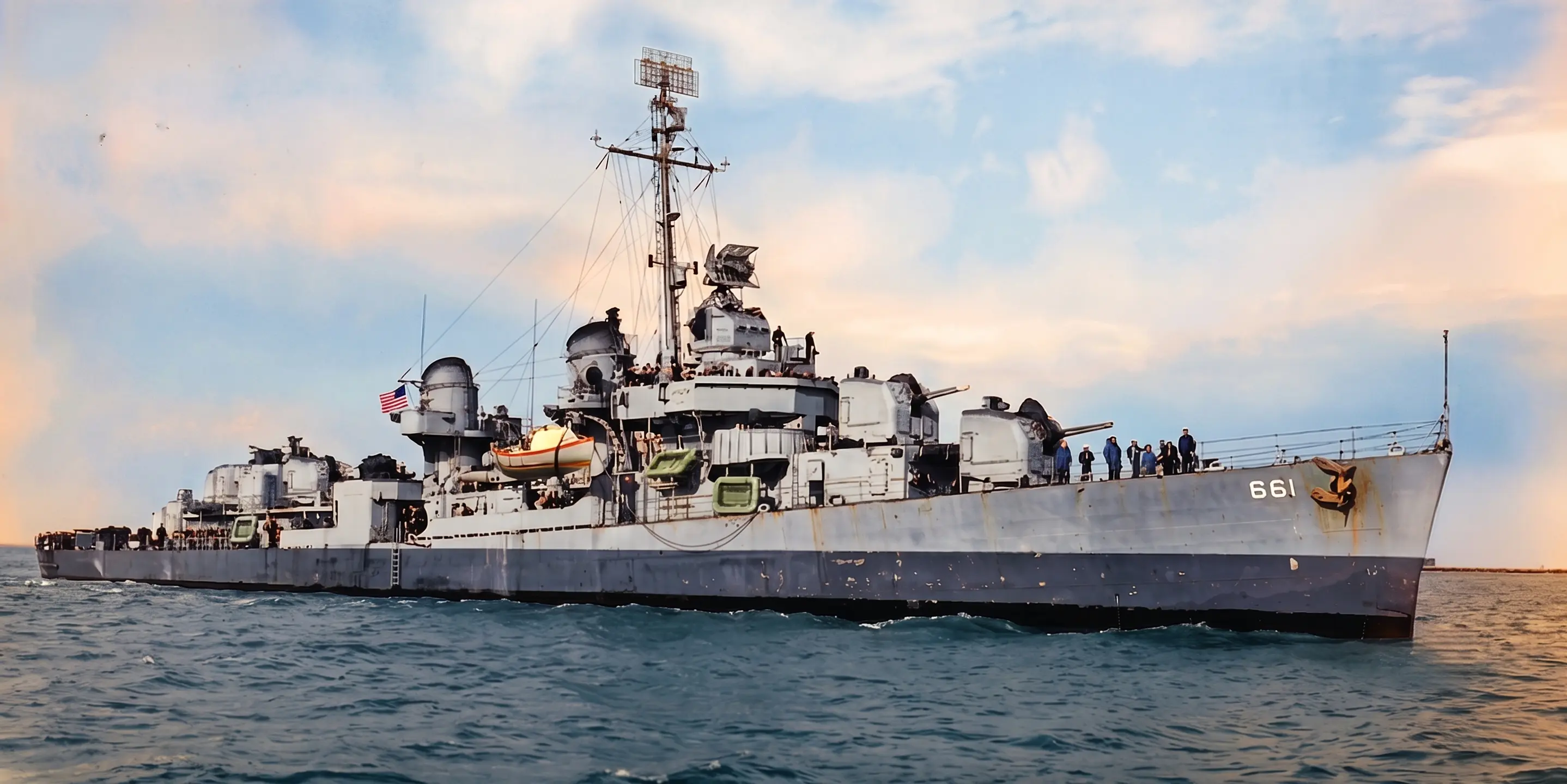 American destroyer USS Kidd starboard view