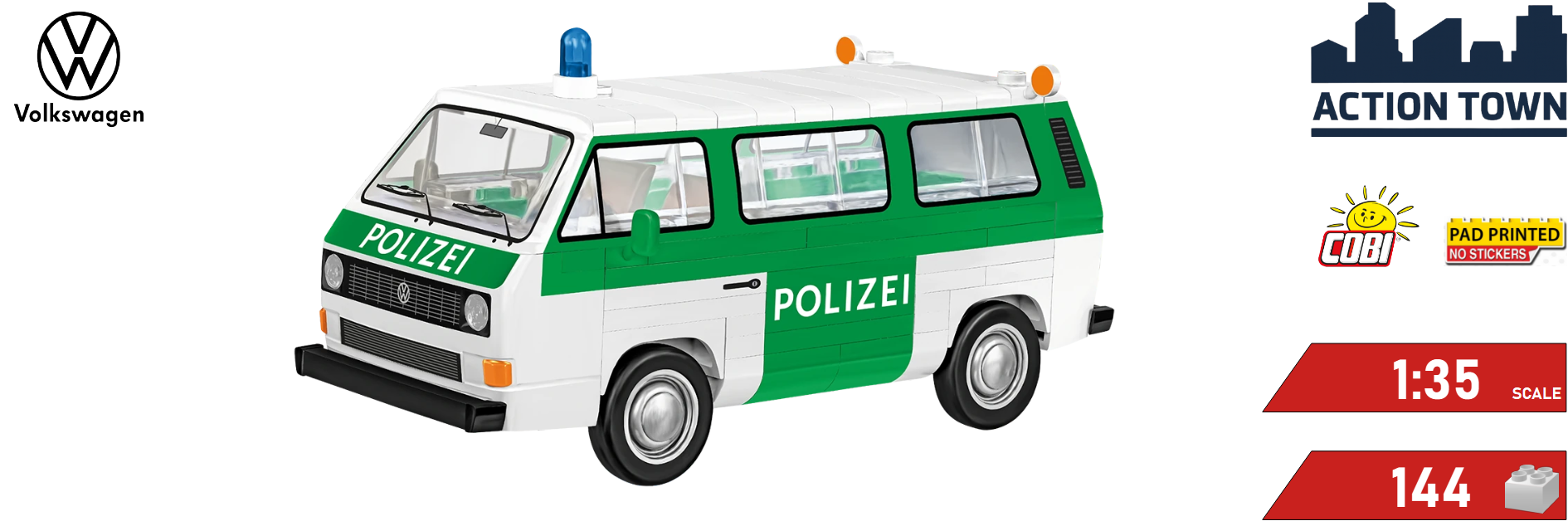 banner Volkswagen T3 Polizei COBI 24637 | cobishop.cz