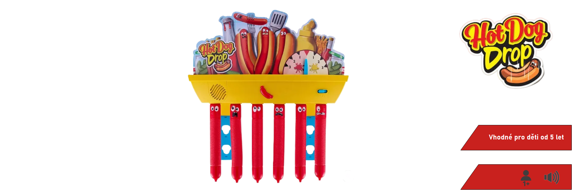 banner Hot Dog Drop padající párečky CHA-08466 | Cobishop.cz