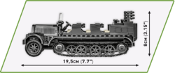 German half-track vehicle Sd.Kfz 7/1 s protilietadlovým delom Flakvierling 38 COBI 2274 - Executive edition WWII - kopie