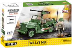 Americký ozbrojený terénní automobil Jeep Willys MB COBI 2296 - World War II 1:35
