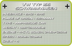 Obojživelné auto VW Schwimmwagen typ COBI 2403 - World War II