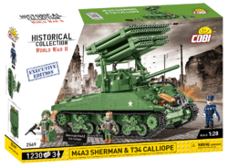 Amerikanischer Raketenwerfer Sherman M4A3 CALLIOPE T34 COBI 2569 - Executive Edition WWII