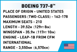 Dopravné lietadlo Boeing 787 Dreamliner COBI 26603 - Boeing - kopie