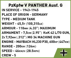 Deutscher mittlerer Panzer PzKpfw V PANTHER Ausf. G COBI 2566 - World War II - kopie