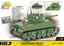 Americký tank Sherman M4A3E8 COBI 2711 - World War II - kopie
