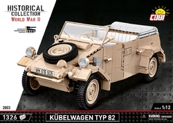 Nemecký veliteľský automobil Kübelwagen PKW TYP 82 COBI 2802 - Executive Edition WWII 1:12 - kopie