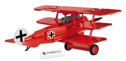 Jagdflugzeug mit drei Flugzeugen FOKKER Dr. I Red Baron COBI 2985 - Limitierte Auflage Great War - kopie