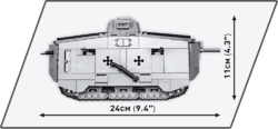 Německý tank STURMPANZERWAGEN A7V COBI 2982 - Great War - kopie