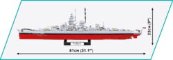 Deutsches Schlachtschiff Gneisenau COBI 4834 - Limited Edition WWII - kopie