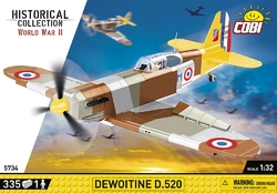 French fighter aircraft Dewoitine D.520 COBI 5720 - World War II - kopie