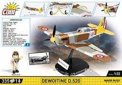 Francúzske stíhacie lietadlo Dewoitine D.520 COBI 5720 - World War II - kopie