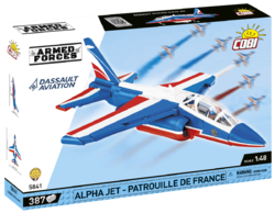 Französisches leichtes Kampfflugzeug Dassault Alpha JET Patrouille de France COBI 5841 - Armed Forces 1:48