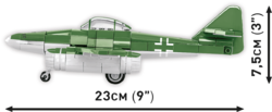 Nemecké prúdové stíhacie lietadlo MESSERSCHMITT ME 262A-1A COBI 5721 - World War II - kopie