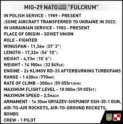 Russisches Kampfflugzeug MIG-29 COBI 5834 - Armed Forces - kopie