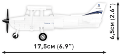 Americký hornoplošný civilní letoun Cessna 172 Skyhawk COBI-26620 1:48
